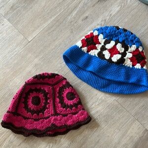 Colorful Crochet Kids Beanie Set